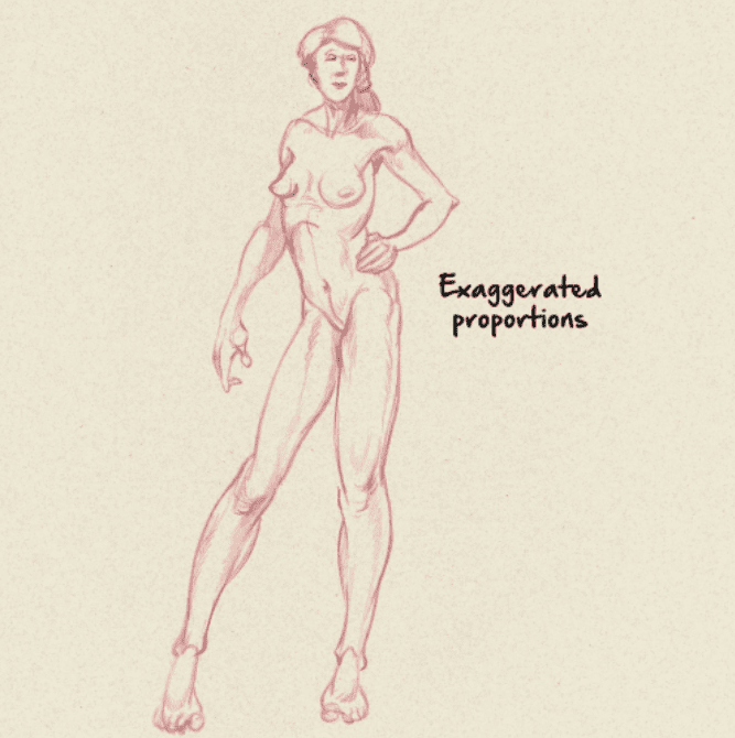 Drawing base body proportions 